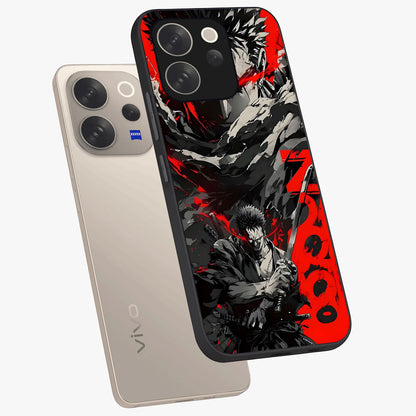Demon Sword Resolve Glass Case displayed in angled mockup highlighting powerful demon sword illustration with dark fantasy aesthetic.