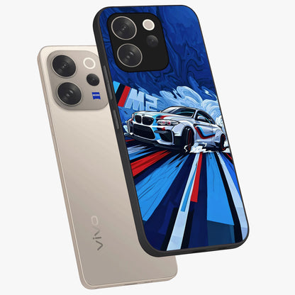 Drift Power Rush Glass Case displayed in angled mockup highlighting powerful drift car design with sporty aesthetic style.