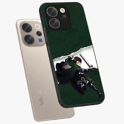 Emerald War Vanguard Glass Case displayed in angled mockup highlighting intense battle inspired design with emerald tone aesthetic.