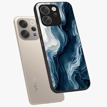 Ethereal Paper Marble Glass Case displayed in angled mockup highlighting elegant marble pattern with modern aesthetic style.