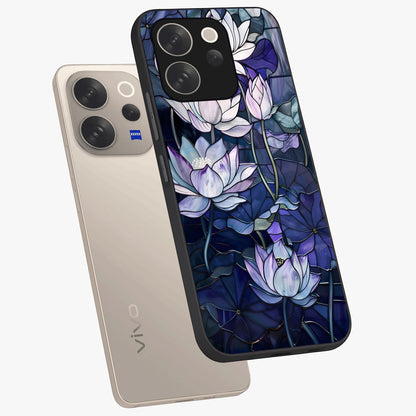 Gloss Petal Rush Glass Case displayed in angled mockup highlighting vibrant petal design with elegant floral aesthetic.