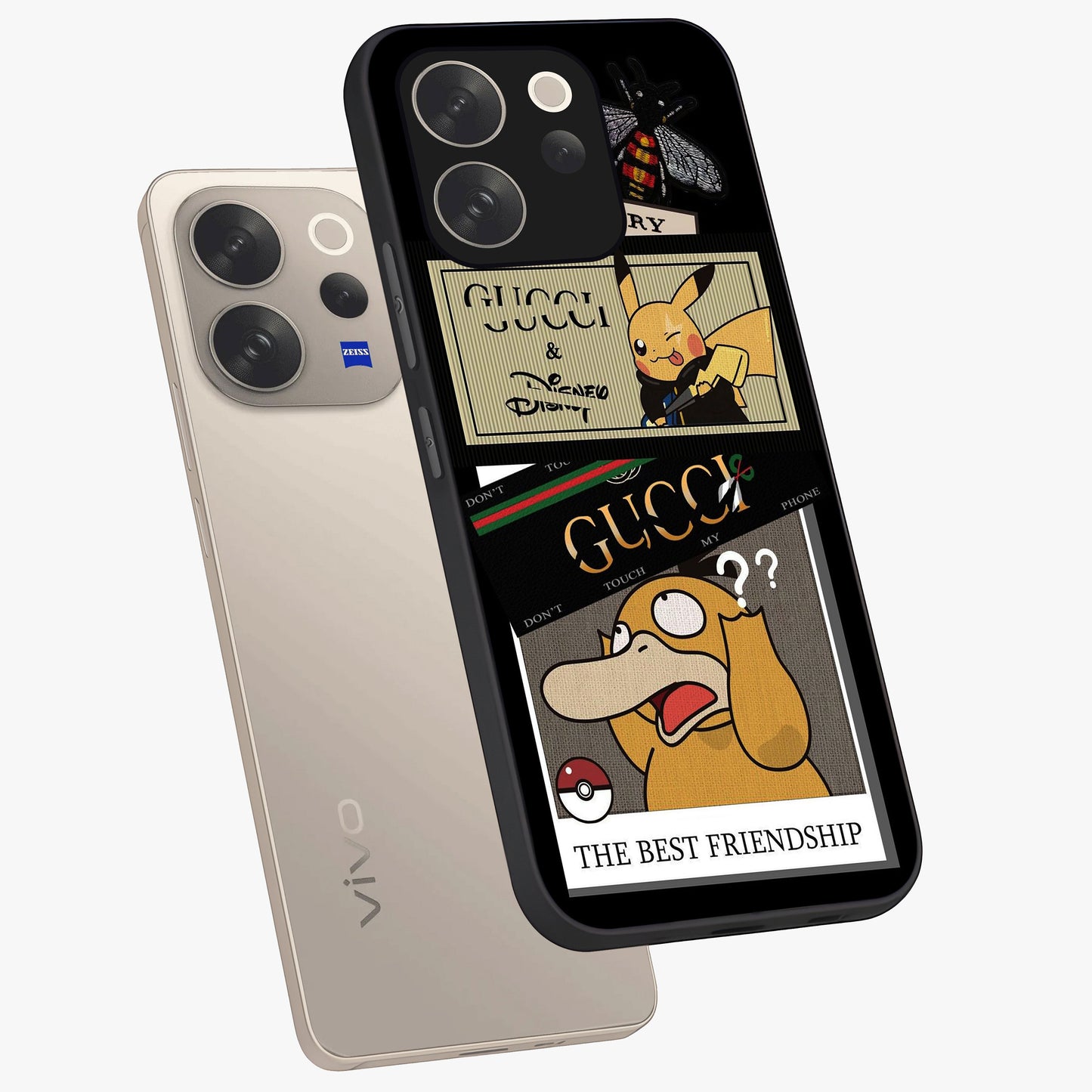 Gucci Play Mashup Glass Case displayed in angled mockup highlighting stylish fashion mashup design with bold aesthetic.
