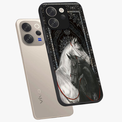 Majestic Ride Legacy Glass Case displayed in angled mockup highlighting sleek vehicle design with bold racing aesthetic.