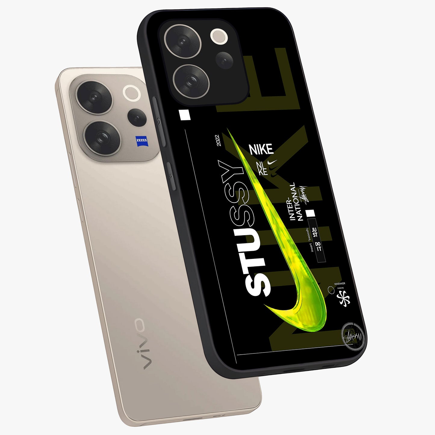 Neon Street Edition Glass Case displayed in angled mockup highlighting vibrant urban design with bold street aesthetic.