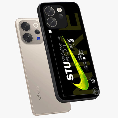 Neon Street Edition Glass Case displayed in angled mockup highlighting vibrant urban design with bold street aesthetic.