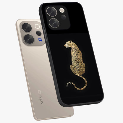 Regal Leopard Glass Case displayed in angled mockup highlighting powerful animal illustration with stylish wild aesthetic.