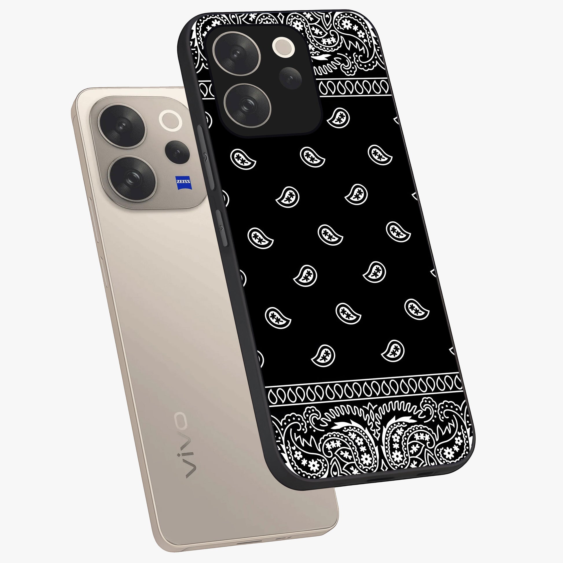 Retro Rebel Threads Glass Case displayed in angled mockup highlighting retro inspired graphic design with rebellious aesthetic.