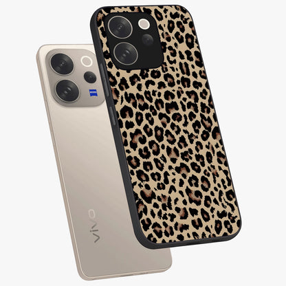 Savage Chic Pattern Glass Case displayed in angled mockup highlighting bold fashion inspired design with chic aesthetic.