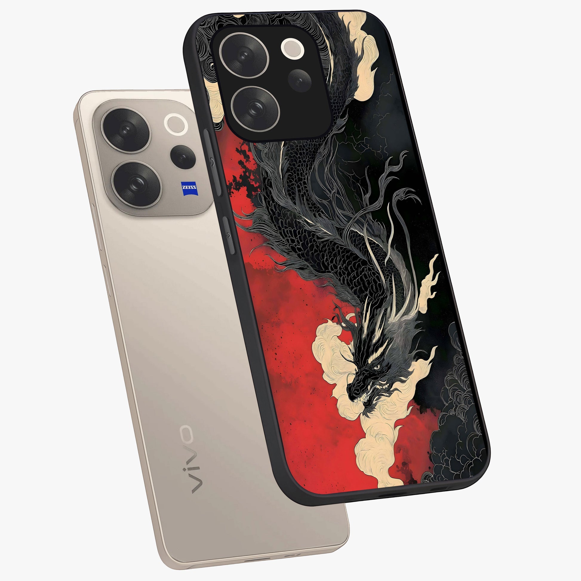 Shadow Dragon Fury Glass Case displayed in angled mockup highlighting powerful dragon illustration with dark fantasy aesthetic.