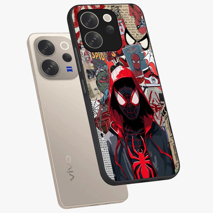 Spider Collage Street Glass Case displayed in angled mockup highlighting dynamic street style collage design with comic aesthetic.