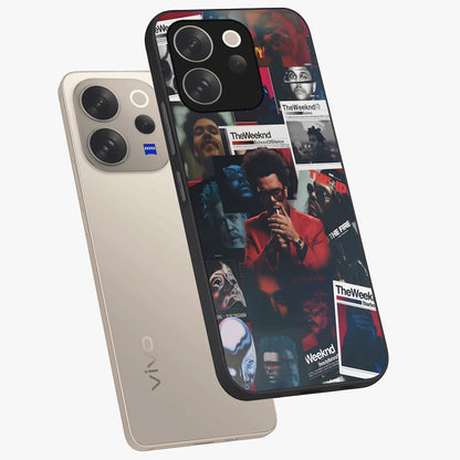 The Weeknd Glass Case displayed in angled mockup highlighting stylish pop culture inspired design with modern aesthetic.