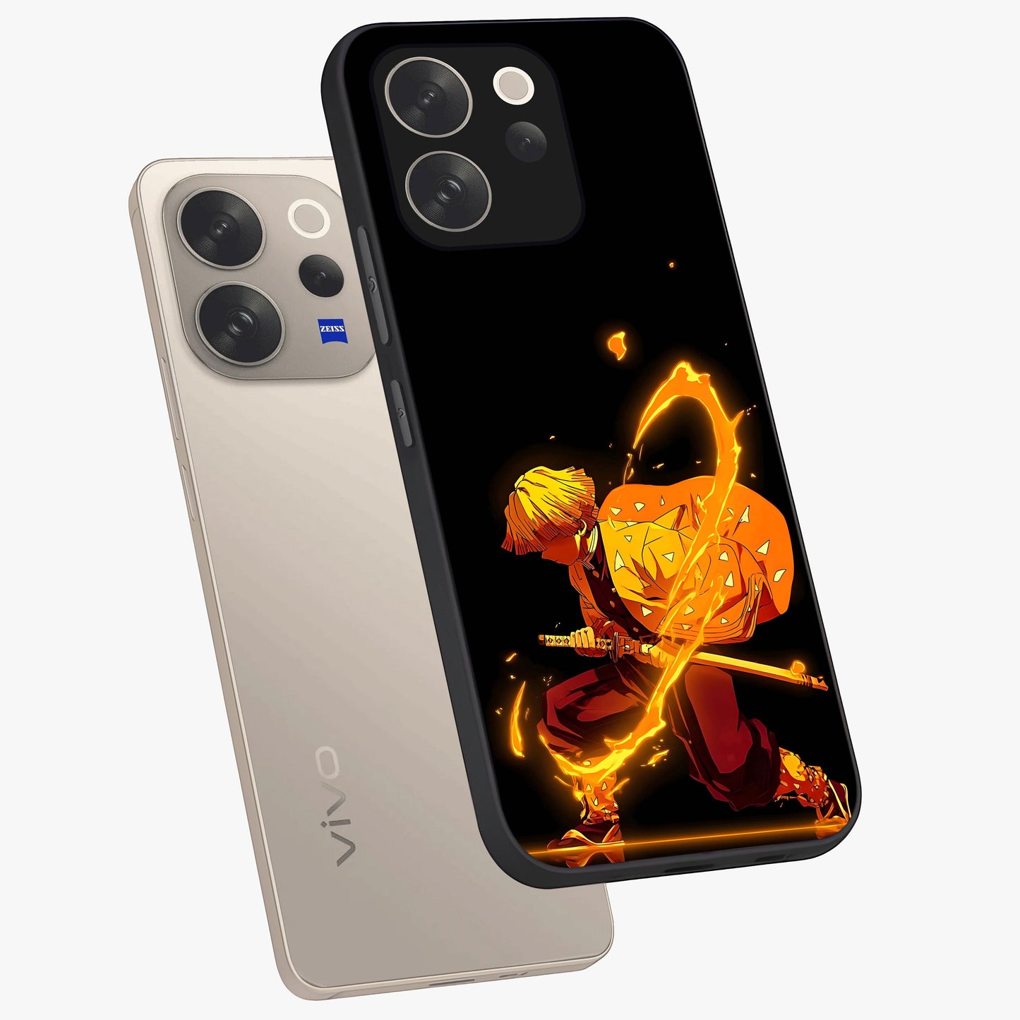 Thunder Flame Execution Glass Case displayed in angled mockup highlighting dramatic fire themed design with intense fantasy aesthetic.