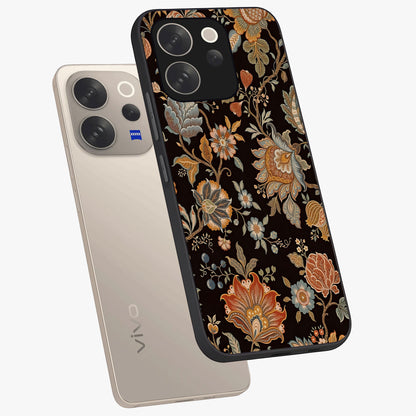 Vintage Floral Dream Glass Case displayed in angled mockup highlighting elegant vintage flower design with soft aesthetic style.