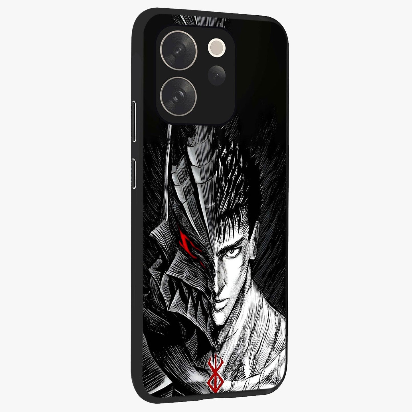 Berserker Blood Oath Glass Case upright view showcasing intense warrior aesthetic with dramatic artistic style.