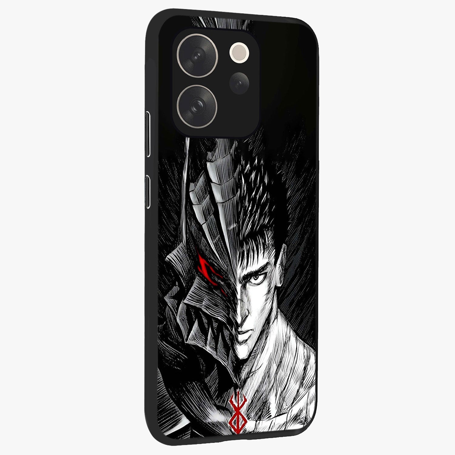 Berserker Blood Oath Glass Case upright view showcasing intense warrior aesthetic with dramatic artistic style.