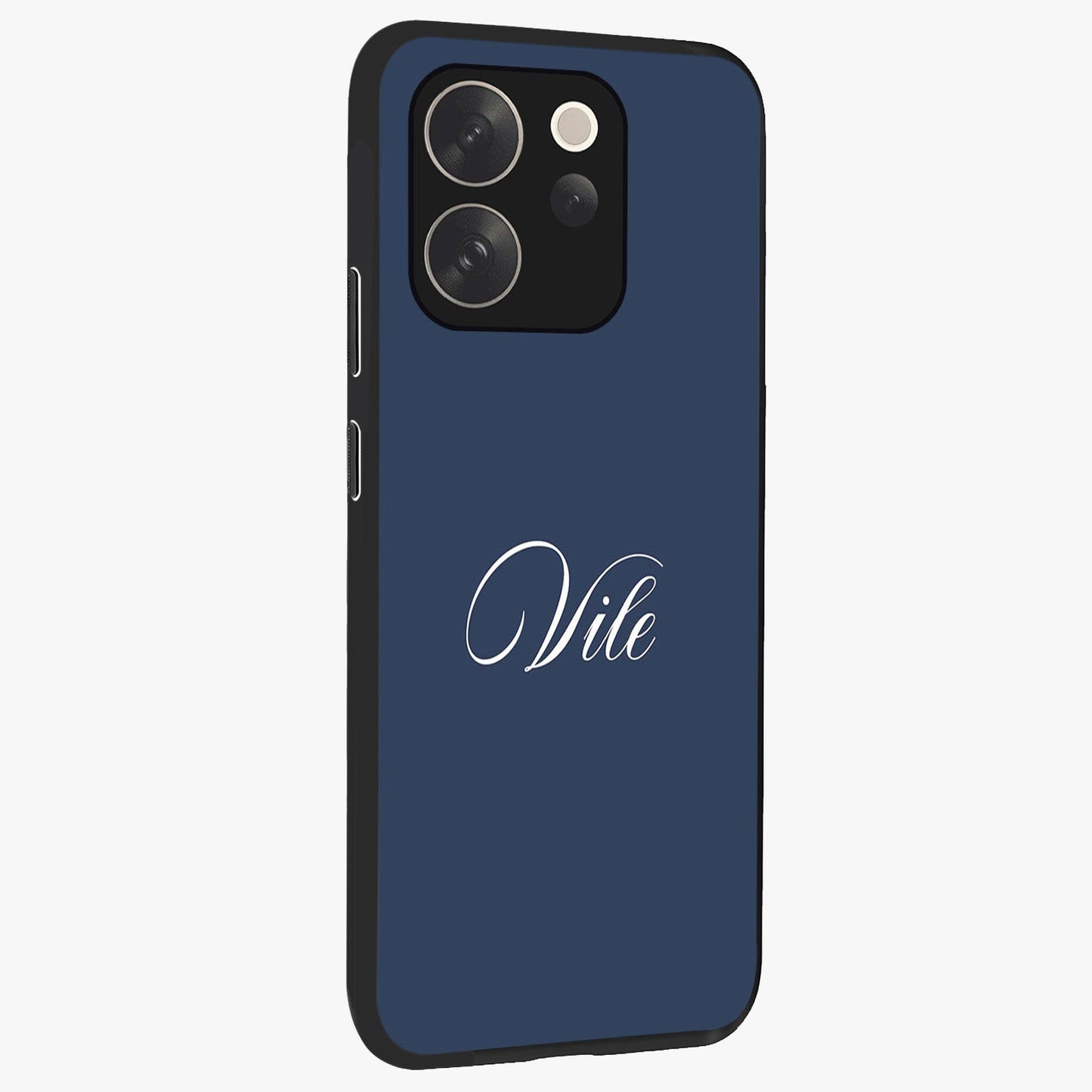 Blue Vintage Floral Pattern Glass Case displayed in angled mockup highlighting classic blue floral pattern and retro aesthetic design.