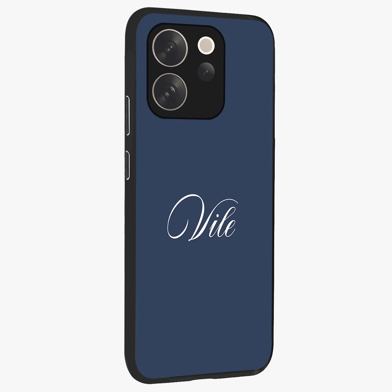 Blue Vintage Floral Pattern Glass Case displayed in angled mockup highlighting classic blue floral pattern and retro aesthetic design.