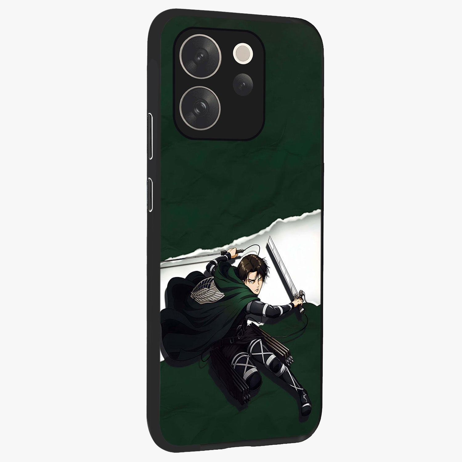 Emerald War Vanguard Glass Case upright view showcasing dramatic warrior artwork with bold fantasy theme.