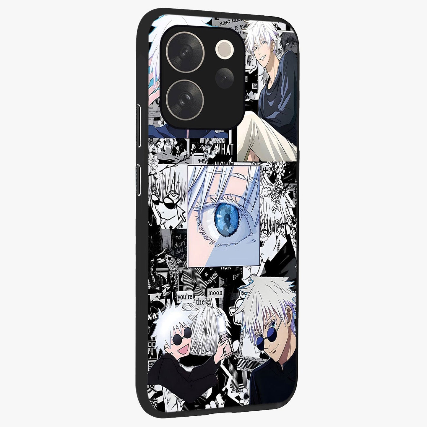Infinity Sorcerer Chaos Glass Case upright view showcasing dramatic sorcerer artwork with chaotic mystical theme.