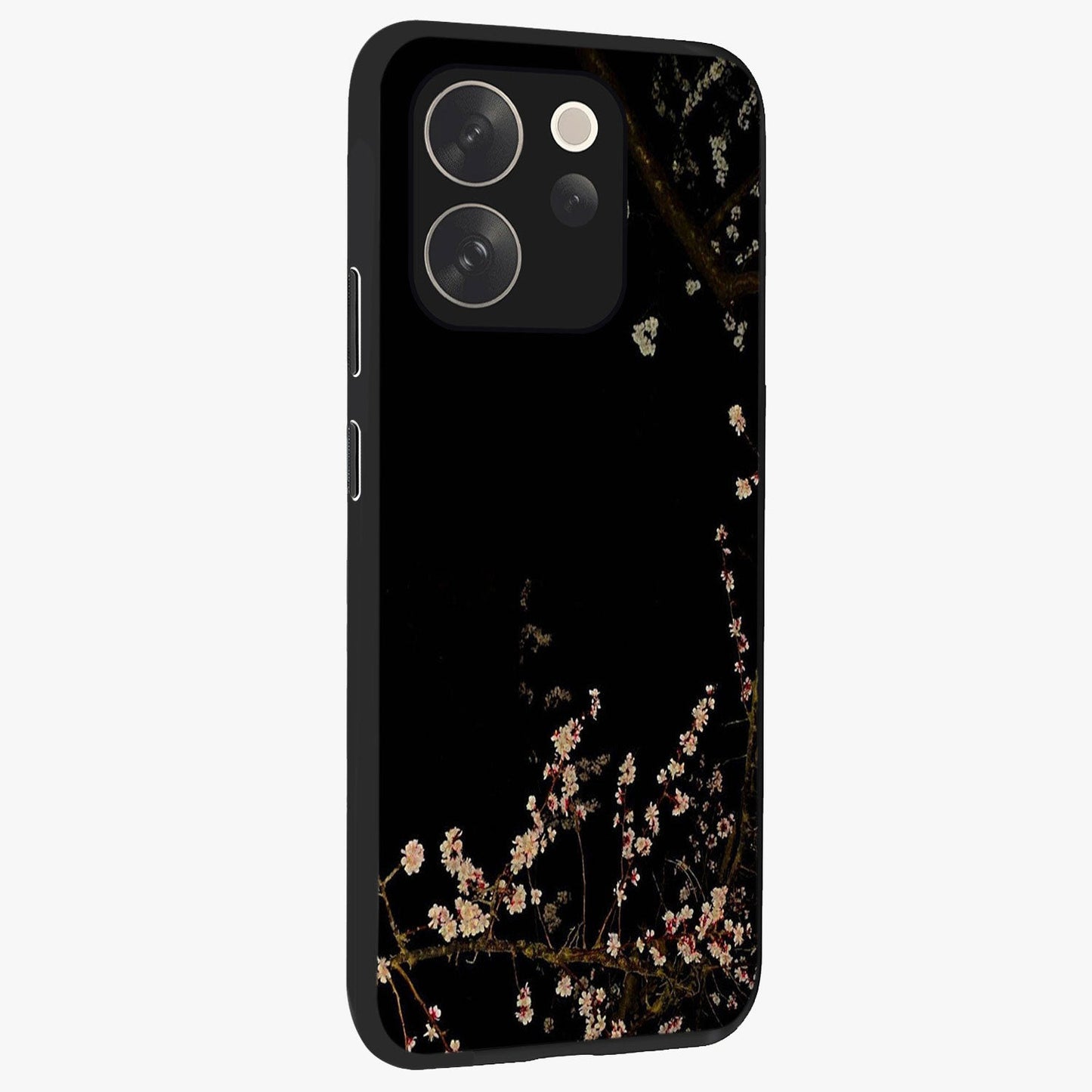 Petal Moon Light With Custom Name Glass Case upright view showcasing elegant floral moon artwork with personalized aesthetic.