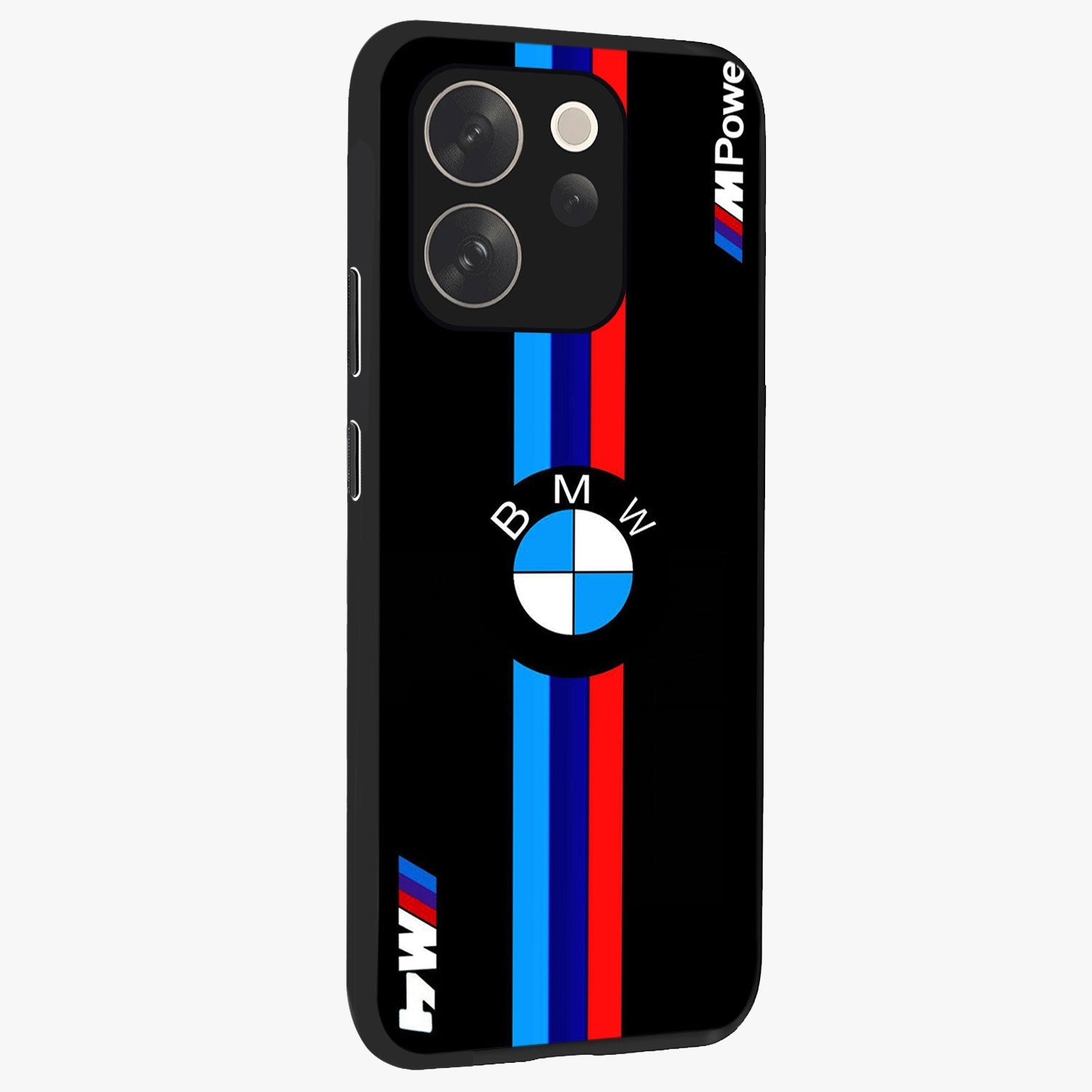 Turbo BMW Beast Glass Case upright view showcasing powerful car artwork with modern motorsport theme.