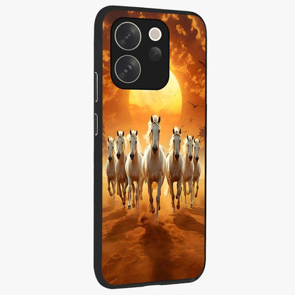 Wild Sunset Majesty Glass Case upright view showcasing dramatic sunset artwork with bold nature theme.