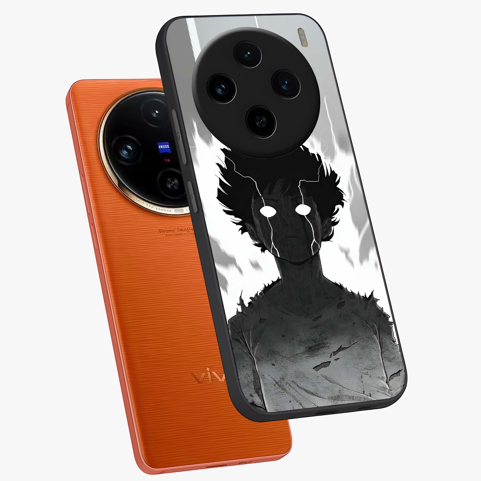 Awakened Inner Rage Glass Case displayed in angled mockup highlighting powerful graphic design and bold artistic theme.