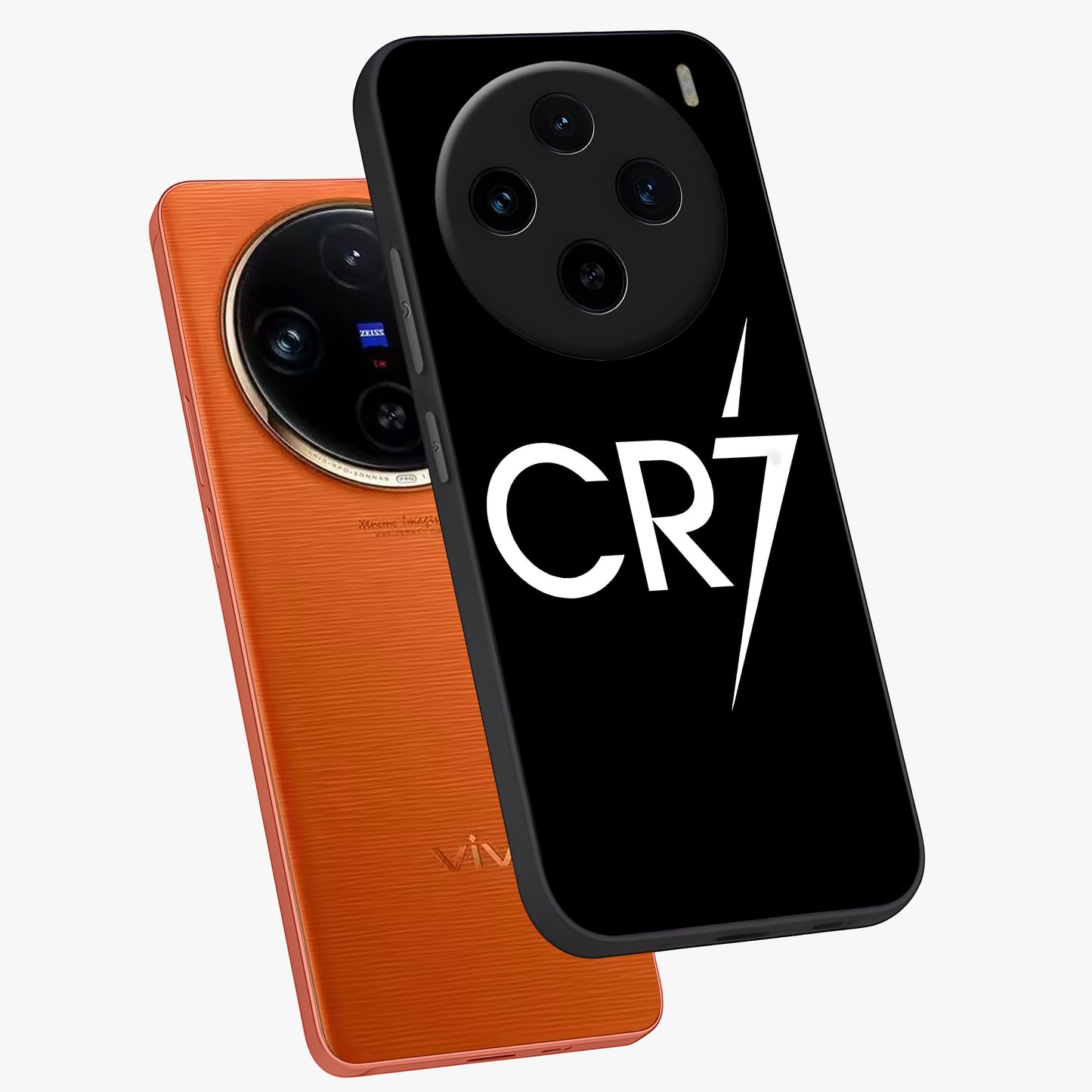 Cr7 Elite Strike Glass Case displayed in angled mockup highlighting powerful sports graphic with bold athletic theme.