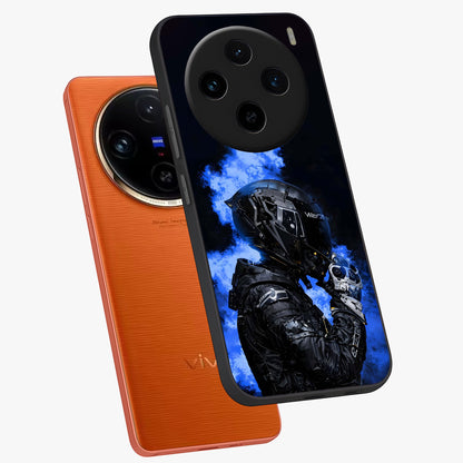 Cyber Sentinel Protocol Glass Case displayed in angled mockup highlighting digital cyber design with sci-fi aesthetic style.