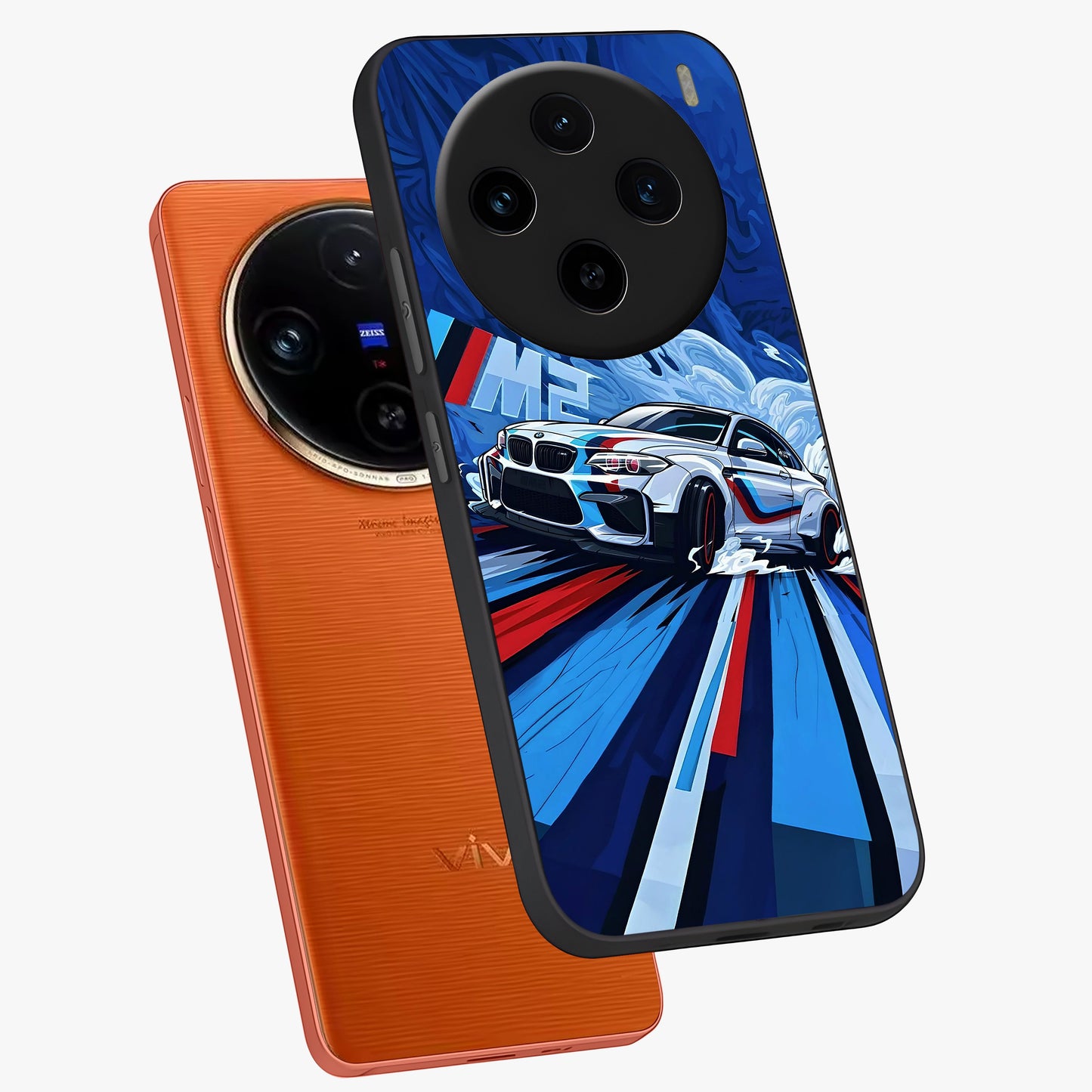 Drift Power Rush Glass Case displayed in angled mockup highlighting powerful drift car design with sporty aesthetic style.