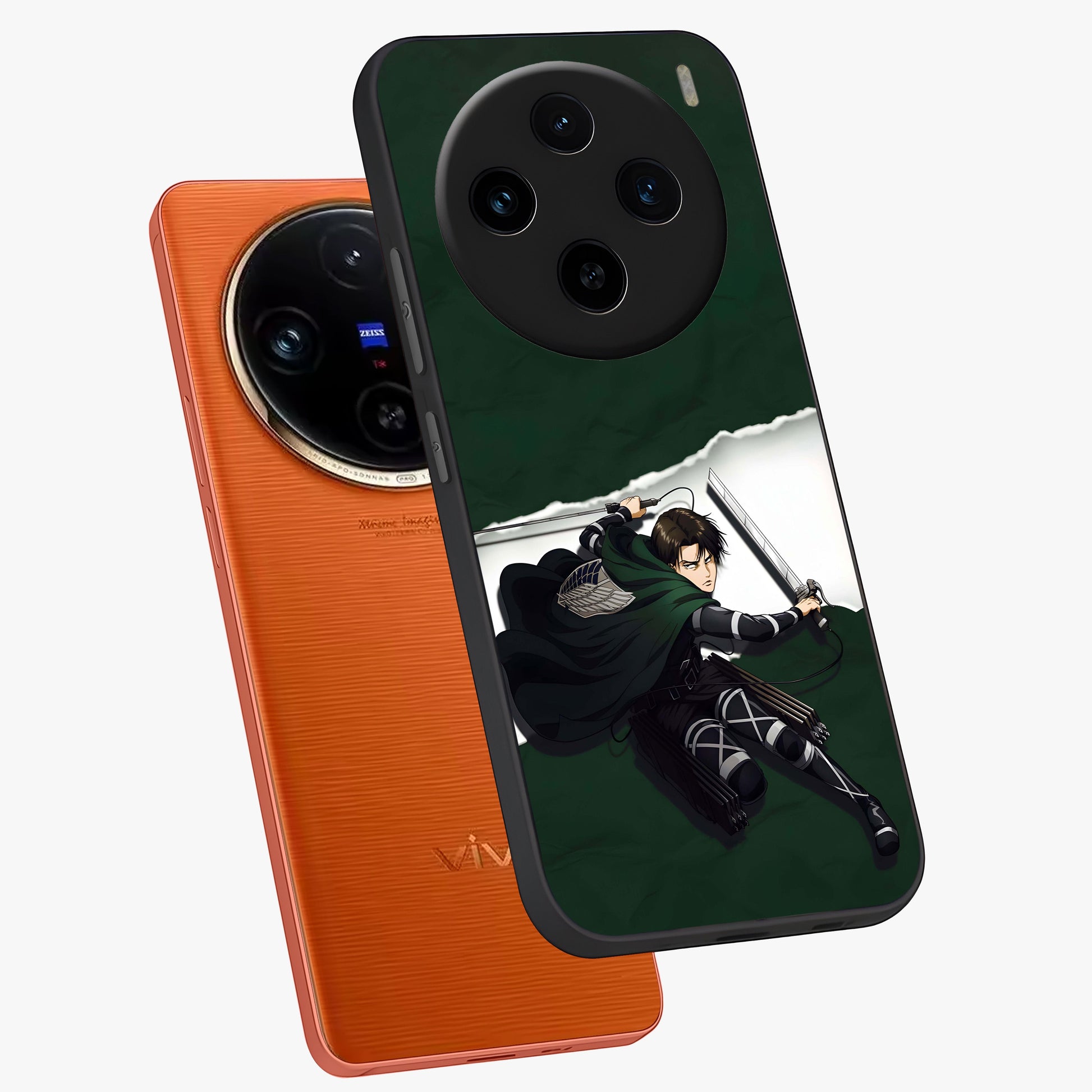 Emerald War Vanguard Glass Case displayed in angled mockup highlighting intense battle inspired design with emerald tone aesthetic.