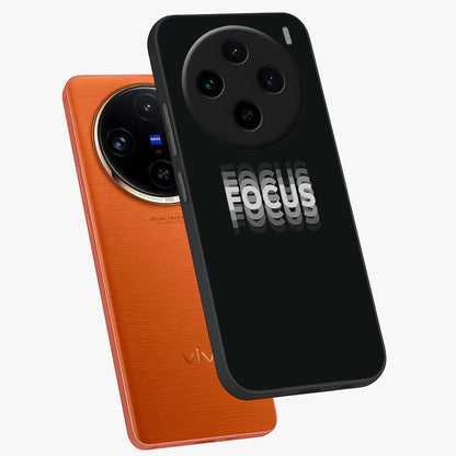 Focus Mode On Glass Case displayed in angled mockup highlighting clean minimal text artwork with modern aesthetic style.
