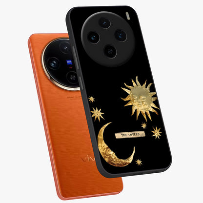 Gold Sun Blush Glass Case displayed in angled mockup highlighting radiant sun design with warm golden aesthetic.