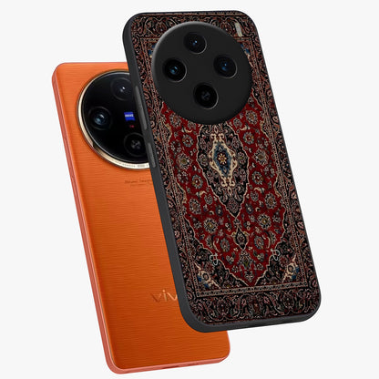 Heritage Carpet Royale Glass Case displayed in angled mockup highlighting intricate royal carpet design with heritage aesthetic.