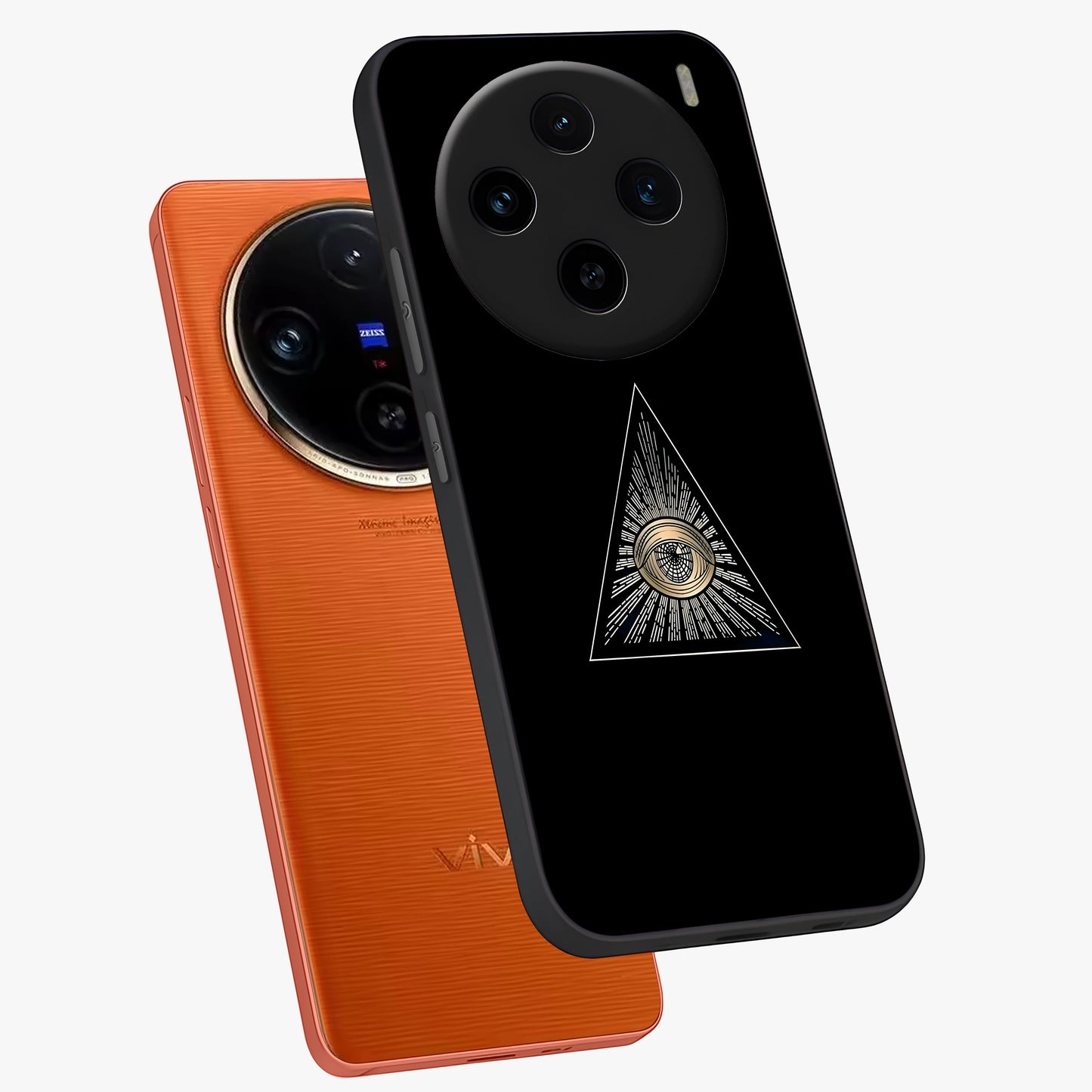 Illuminati Evil Glass Case displayed in angled mockup highlighting dark occult inspired design with bold aesthetic style.