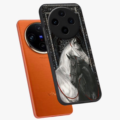 Majestic Ride Legacy Glass Case displayed in angled mockup highlighting sleek vehicle design with bold racing aesthetic.