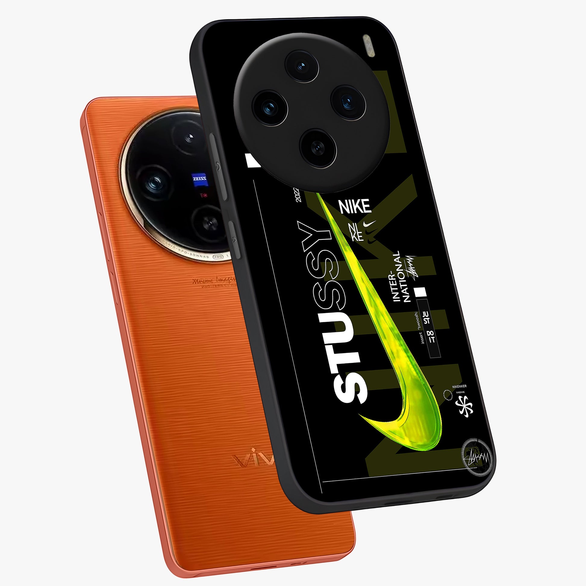 Neon Street Edition Glass Case displayed in angled mockup highlighting vibrant urban design with bold street aesthetic.