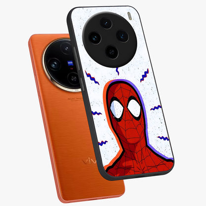 Omg Spiderman Glass Case displayed in angled mockup highlighting dynamic hero illustration with action comic aesthetic.