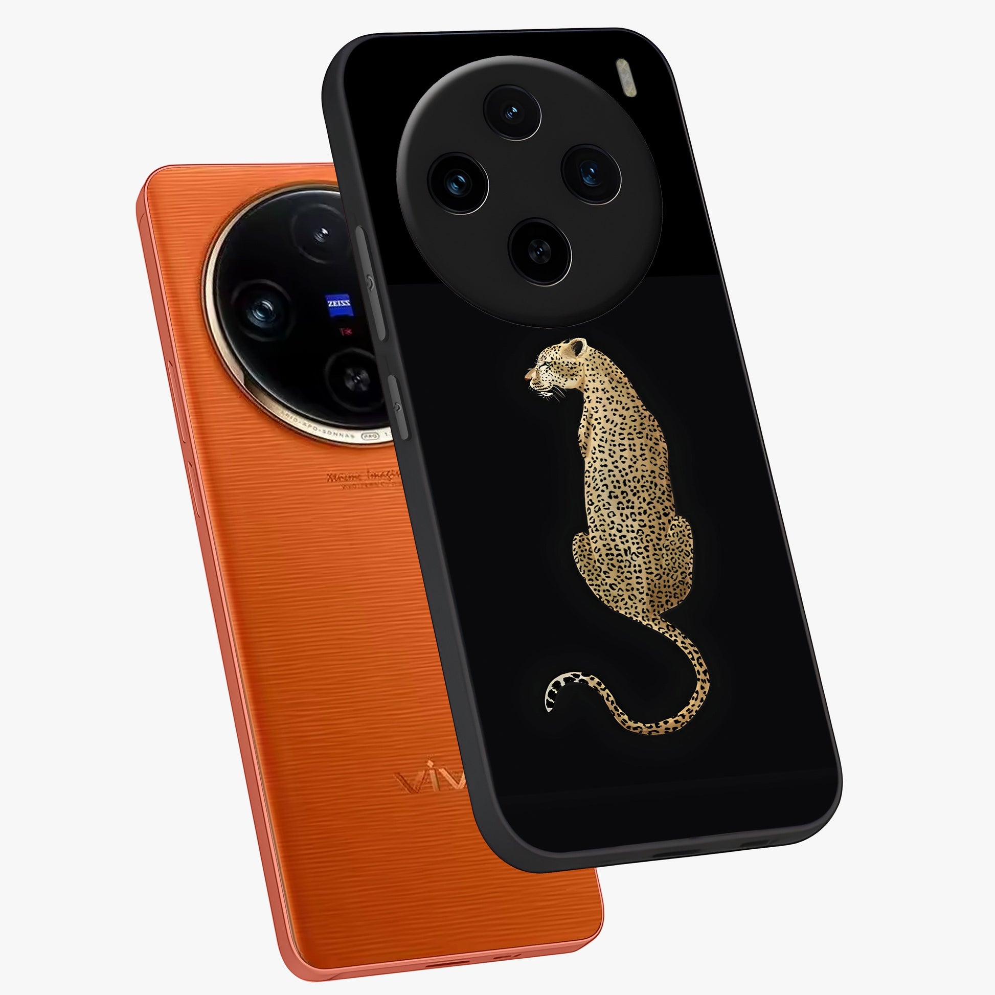 Regal Leopard Glass Case displayed in angled mockup highlighting powerful animal illustration with stylish wild aesthetic.