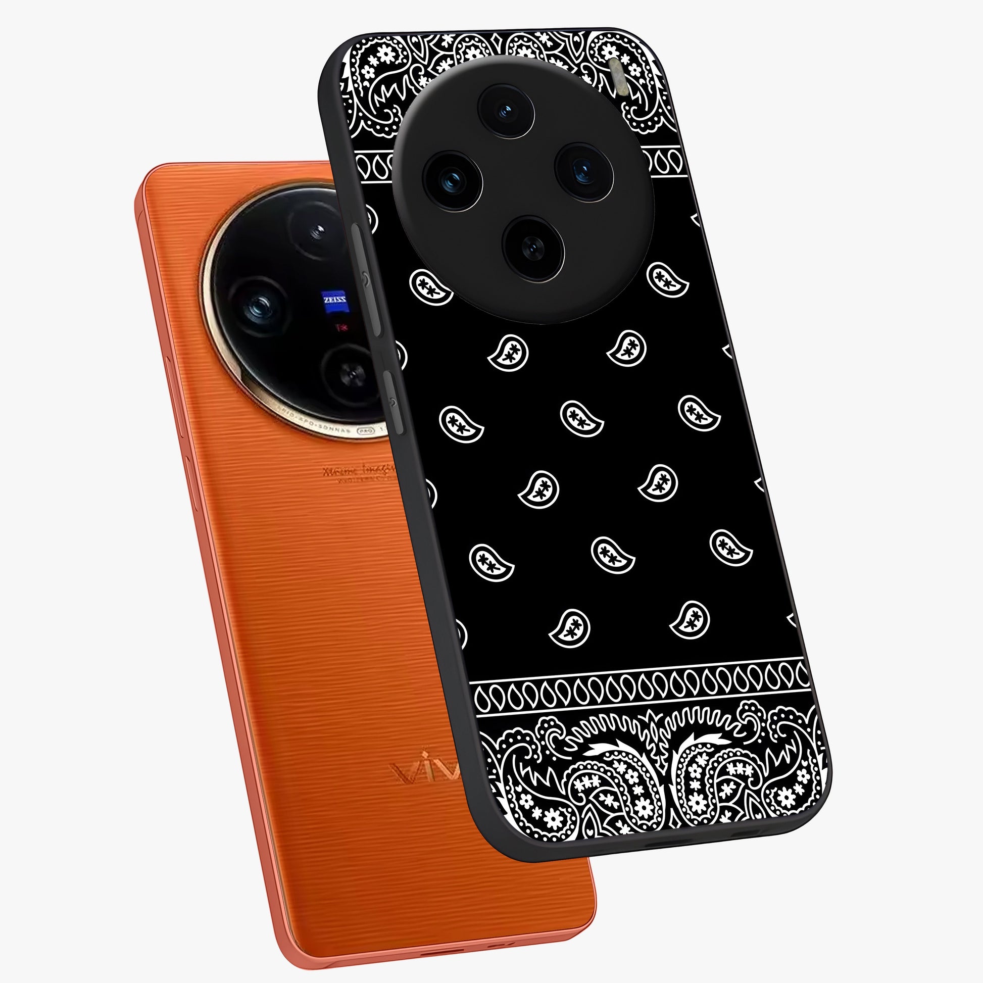 Retro Rebel Threads Glass Case displayed in angled mockup highlighting retro inspired graphic design with rebellious aesthetic.