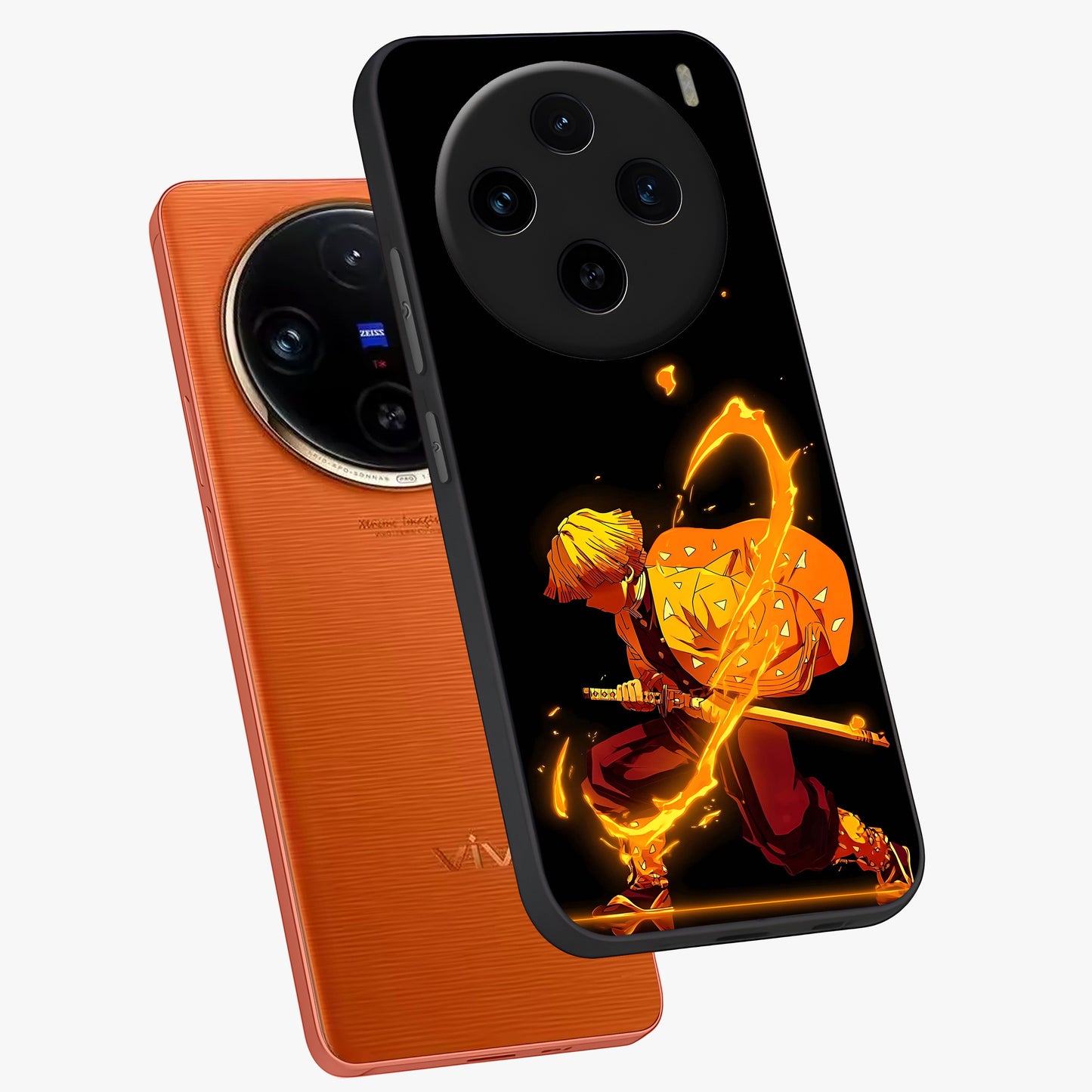Thunder Flame Execution Glass Case displayed in angled mockup highlighting dramatic fire themed design with intense fantasy aesthetic.
