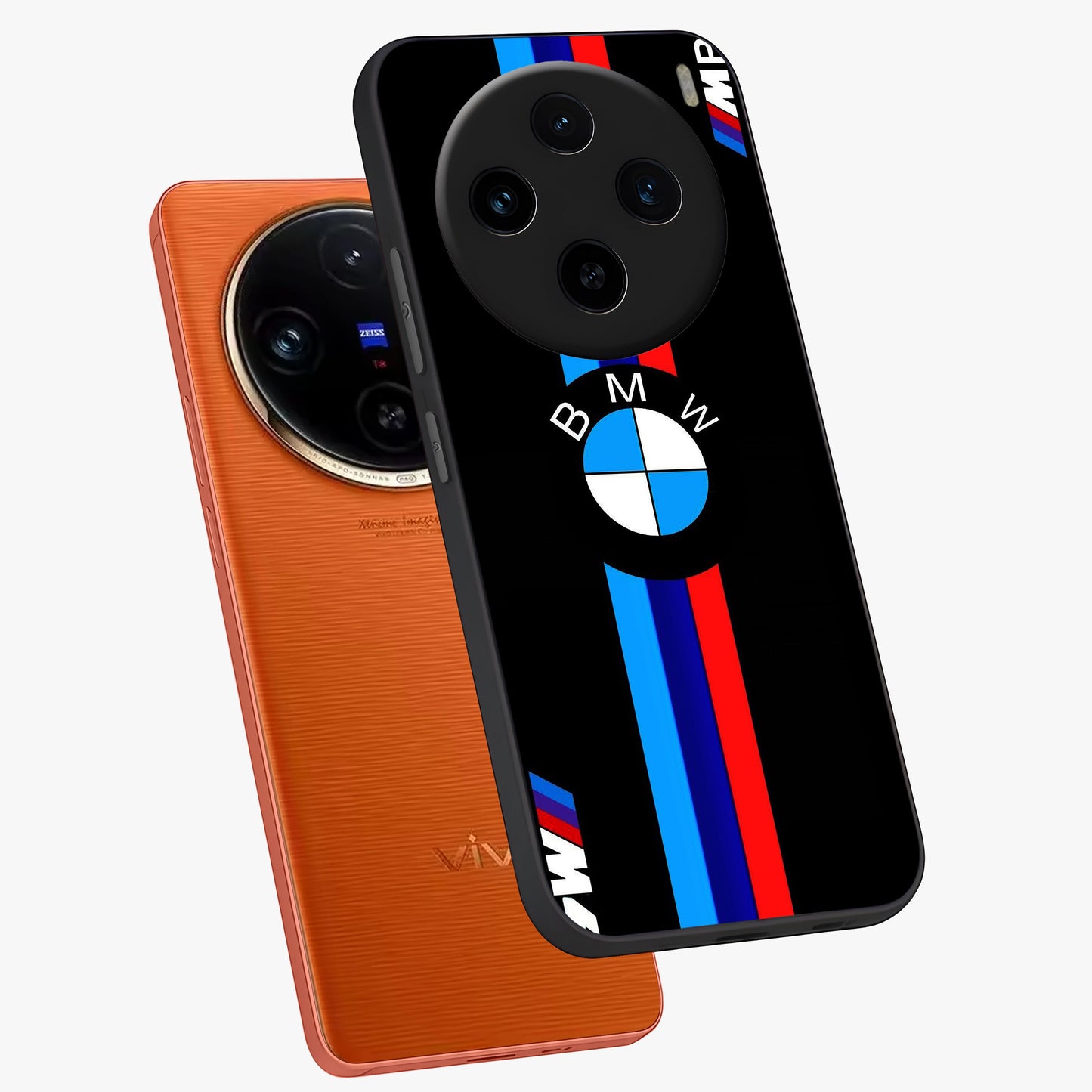 Turbo BMW Beast Glass Case displayed in angled mockup highlighting sleek racing car design with bold automotive aesthetic.