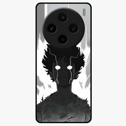 Awakened Inner Rage Glass Case showing flat back view with intense artistic artwork and glossy glass finish.