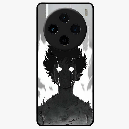 Awakened Inner Rage Glass Case showing flat back view with intense artistic artwork and glossy glass finish.
