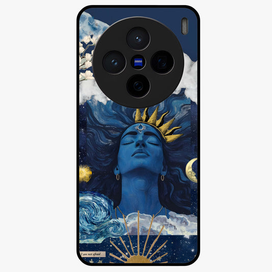Aesthetic Lord Shiva Glass Case showing flat back view with divine Shiva artwork and glossy glass finish.