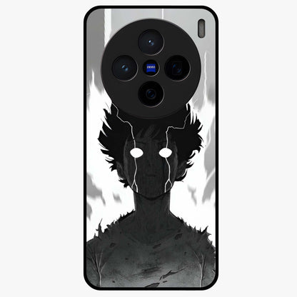 Awakened Inner Rage Glass Case showing flat back view with intense artistic artwork and glossy glass finish.