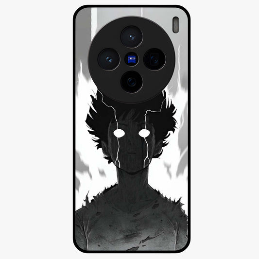Awakened Inner Rage Glass Case showing flat back view with intense artistic artwork and glossy glass finish.