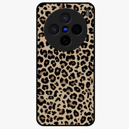 Savage Chic Pattern Glass Case showing flat back view with stylish patterned artwork and glossy glass finish.