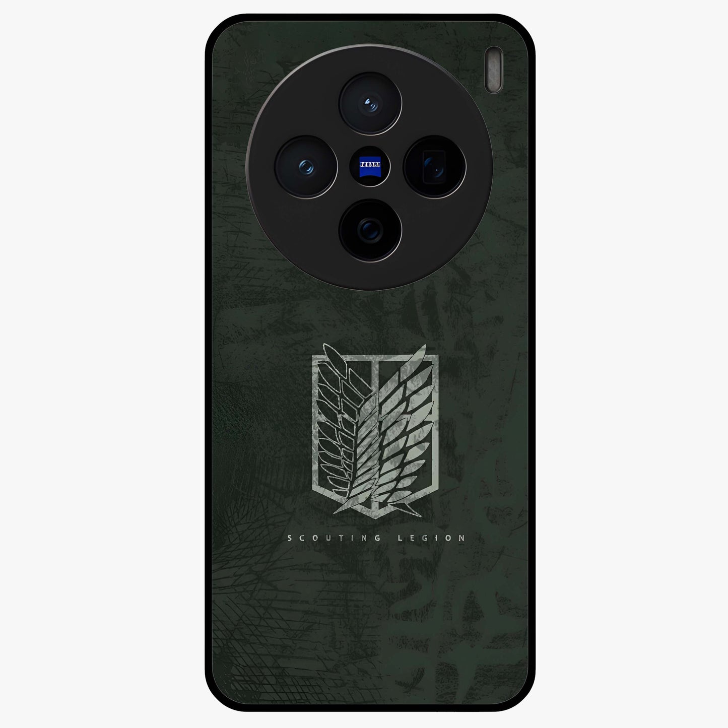 Wings Of Freedom Glass Case showing flat back view with symbolic wings artwork and glossy glass finish.