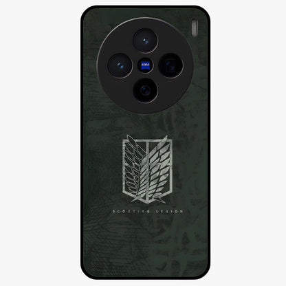 Wings Of Freedom Glass Case showing flat back view with symbolic wings artwork and glossy glass finish.